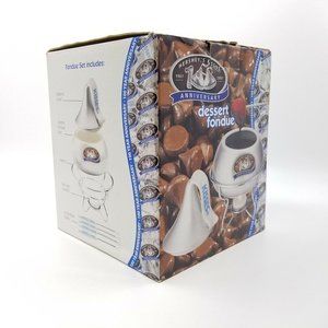 Hershey's Kisses Silver 100 Anniversary Dessert Fondue Set With 6 Tea Candles